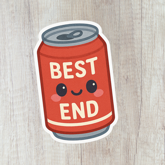 Best End Beer Chibi Sticker – Matte – 70mm