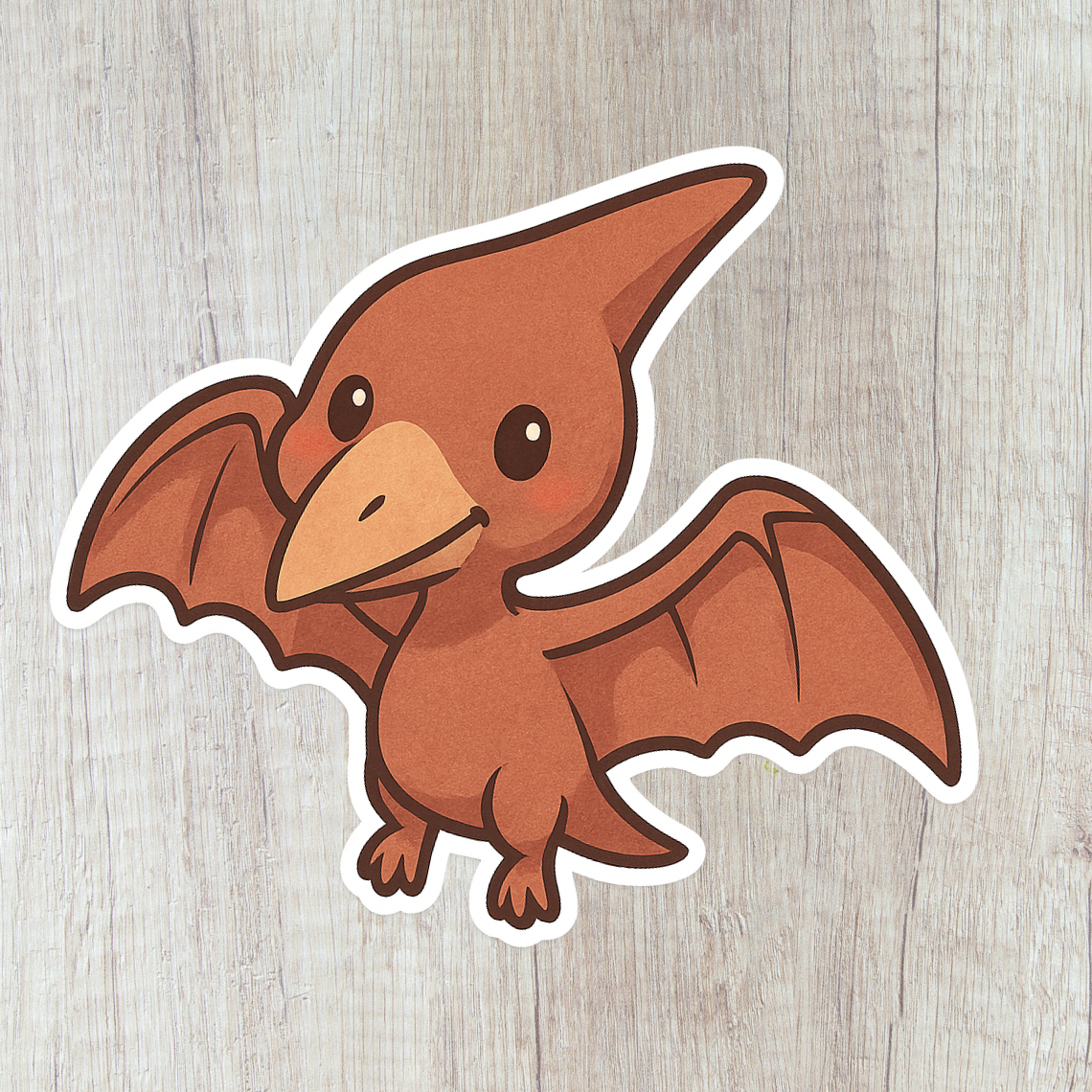 Pterosaur Flyer Chibi Sticker – Matte – 70mm
